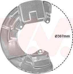 Van Wezel 5920371 - Dubļu sargs, Bremžu disks ps1.lv