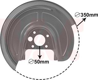 Van Wezel 5892374 - Dubļu sargs, Bremžu disks ps1.lv