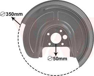 Van Wezel 5892373 - Dubļu sargs, Bremžu disks ps1.lv