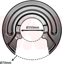 Van Wezel 5897373 - Dubļu sargs, Bremžu disks ps1.lv