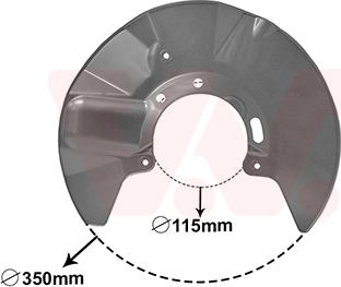 Van Wezel 5897372 - Dubļu sargs, Bremžu disks ps1.lv