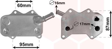 Van Wezel 58003329 - Eļļas radiators, Motoreļļa ps1.lv