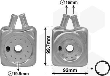 Van Wezel 58003215 - Eļļas radiators, Motoreļļa ps1.lv