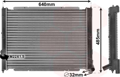 Van Wezel 58002034 - Radiators, Motora dzesēšanas sistēma ps1.lv