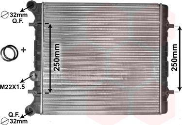 Van Wezel 58002152 - Radiators, Motora dzesēšanas sistēma ps1.lv