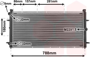 Van Wezel 58002114 - Radiators, Motora dzesēšanas sistēma ps1.lv