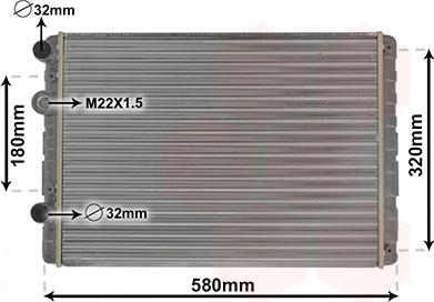 Van Wezel 58002130 - Radiators, Motora dzesēšanas sistēma ps1.lv