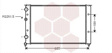 Van Wezel 58002124 - Radiators, Motora dzesēšanas sistēma ps1.lv