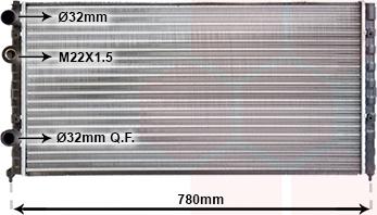 Van Wezel 58002122 - Radiators, Motora dzesēšanas sistēma ps1.lv