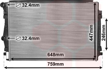 Van Wezel 58002344 - Radiators, Motora dzesēšanas sistēma ps1.lv