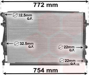 Van Wezel 58002343 - Radiators, Motora dzesēšanas sistēma ps1.lv