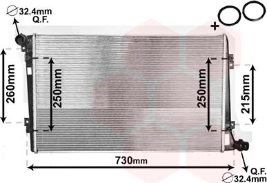 Van Wezel 58002255 - Radiators, Motora dzesēšanas sistēma ps1.lv