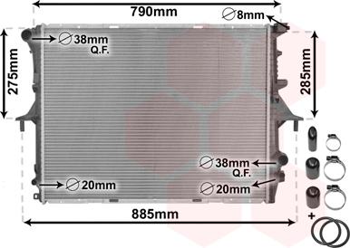 Van Wezel 58002214 - Radiators, Motora dzesēšanas sistēma ps1.lv