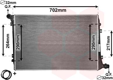 Van Wezel 58002224 - Radiators, Motora dzesēšanas sistēma ps1.lv