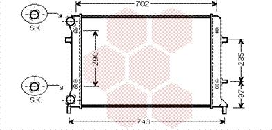 Van Wezel 58002228 - Radiators, Motora dzesēšanas sistēma ps1.lv