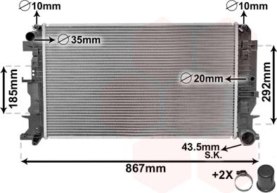 Van Wezel 58002271 - Radiators, Motora dzesēšanas sistēma ps1.lv