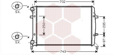 Van Wezel 58002272 - Radiators, Motora dzesēšanas sistēma ps1.lv