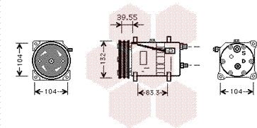 Van Wezel 5800K074 - Kompresors, Gaisa kond. sistēma ps1.lv