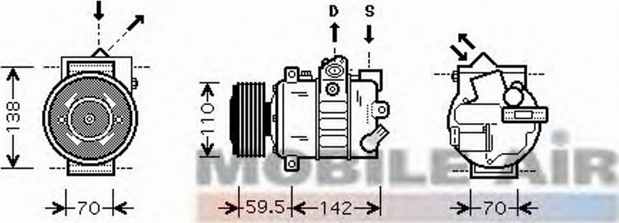 Van Wezel 58 00 K220 - Elektromagnētiskais sajūgs, Gaisa kond. kompresors ps1.lv