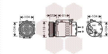 Van Wezel 5800K270 - Kompresors, Gaisa kond. sistēma ps1.lv