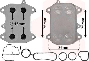 Van Wezel 58013700 - Eļļas radiators, Motoreļļa ps1.lv