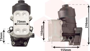 Van Wezel 58013721 - Eļļas radiators, Motoreļļa ps1.lv