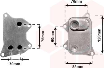 Van Wezel 58013723 - Eļļas radiators, Motoreļļa ps1.lv