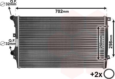 Van Wezel 58012206 - Radiators, Motora dzesēšanas sistēma ps1.lv