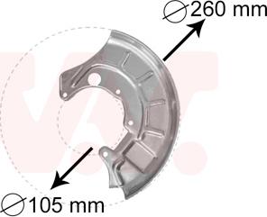 Van Wezel 5812371 - Dubļu sargs, Bremžu disks ps1.lv