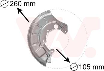 Van Wezel 5812372 - Dubļu sargs, Bremžu disks ps1.lv