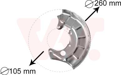 Van Wezel 5880371 - Dubļu sargs, Bremžu disks ps1.lv