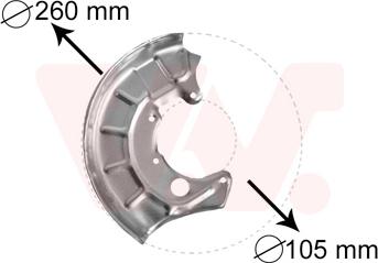 Van Wezel 5880372 - Dubļu sargs, Bremžu disks ps1.lv