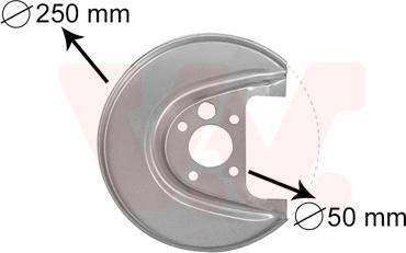 Van Wezel 5888373 - Dubļu sargs, Bremžu disks ps1.lv