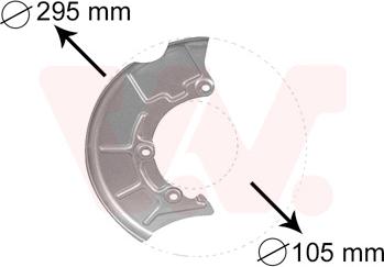 Van Wezel 5888372 - Dubļu sargs, Bremžu disks ps1.lv