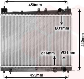 Van Wezel 53002258 - Radiators, Motora dzesēšanas sistēma ps1.lv