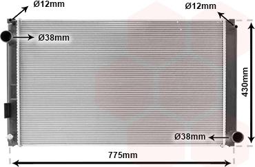 Van Wezel 53002748 - Radiators, Motora dzesēšanas sistēma ps1.lv