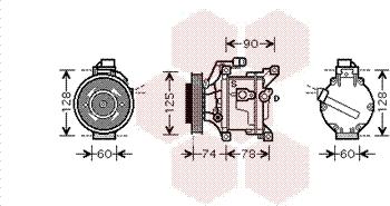 Van Wezel 5300K445 - Kompresors, Gaisa kond. sistēma ps1.lv