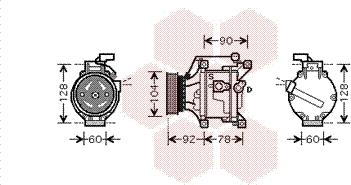 Van Wezel 5300K446 - Kompresors, Gaisa kond. sistēma ps1.lv