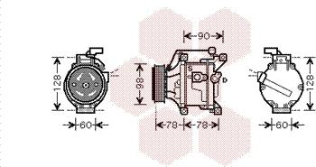 Van Wezel 5300K468 - Kompresors, Gaisa kond. sistēma ps1.lv