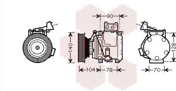 Van Wezel 5300K438 - Kompresors, Gaisa kond. sistēma ps1.lv