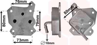 Van Wezel 53013701 - Eļļas radiators, Motoreļļa ps1.lv