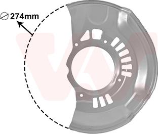 Van Wezel 5308371 - Dubļu sargs, Bremžu disks ps1.lv