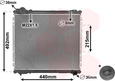 Van Wezel 52002039 - Radiators, Motora dzesēšanas sistēma ps1.lv