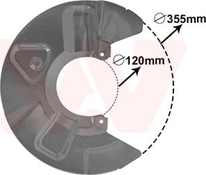 Van Wezel 5790372 - Dubļu sargs, Bremžu disks ps1.lv