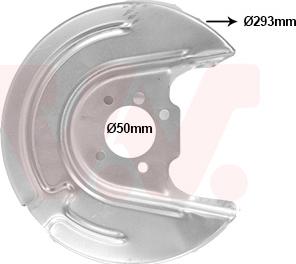 Van Wezel 5766373 - Dubļu sargs, Bremžu disks ps1.lv