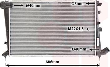 Van Wezel 09002066 - Radiators, Motora dzesēšanas sistēma ps1.lv