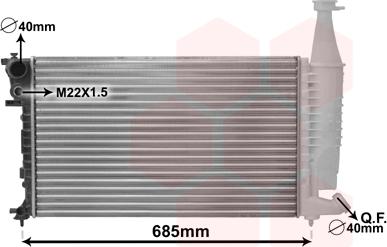 Van Wezel 09002140 - Radiators, Motora dzesēšanas sistēma ps1.lv