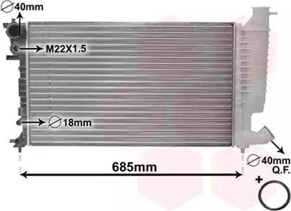 Van Wezel 09002156 - Radiators, Motora dzesēšanas sistēma ps1.lv