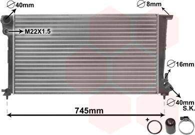 Van Wezel 09002151 - Radiators, Motora dzesēšanas sistēma ps1.lv