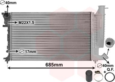 Van Wezel 09002157 - Radiators, Motora dzesēšanas sistēma ps1.lv